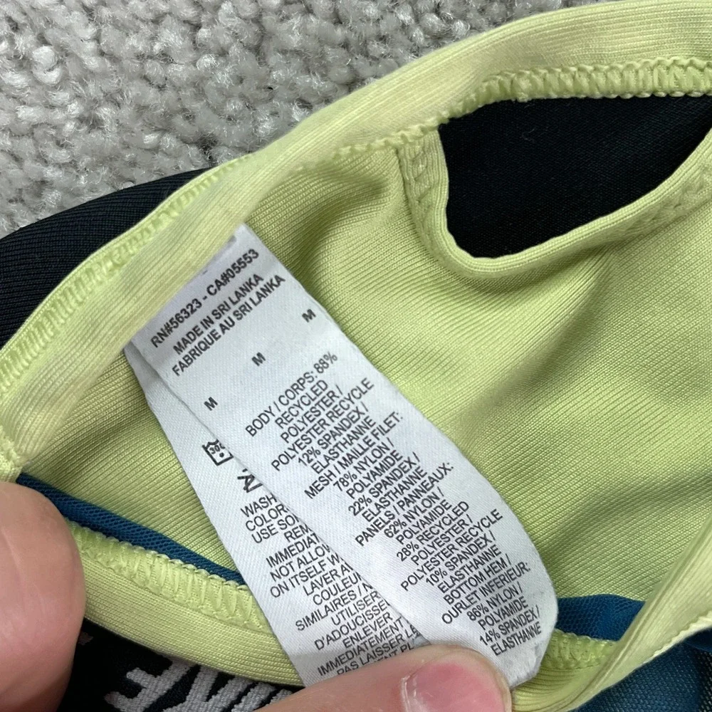 Nike Sports Bra Womens Medium Green Dri-FIT Indy Logo Light Support Gym Training
